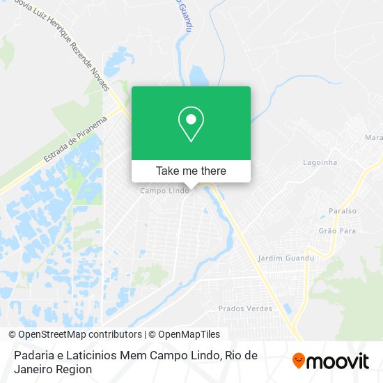 Mapa Padaria e Laticinios Mem Campo Lindo