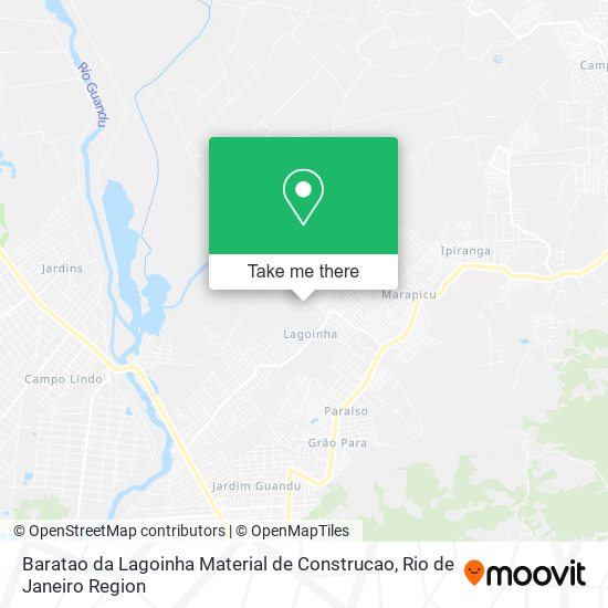 Mapa Baratao da Lagoinha Material de Construcao