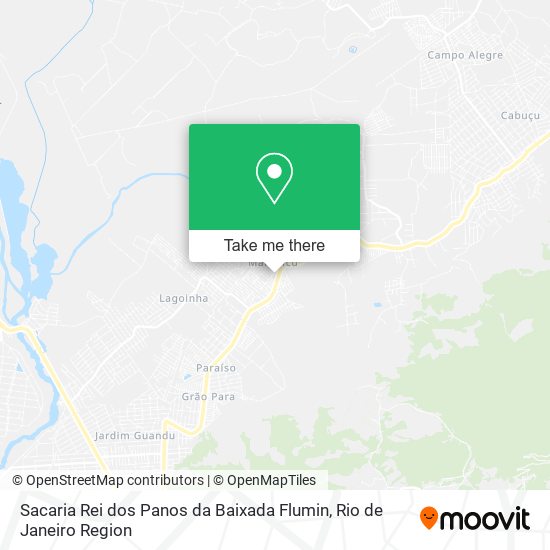 Mapa Sacaria Rei dos Panos da Baixada Flumin