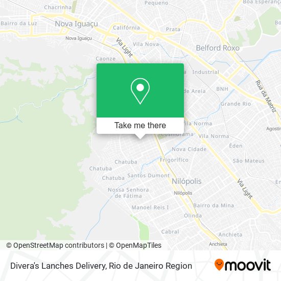 Mapa Divera's Lanches Delivery