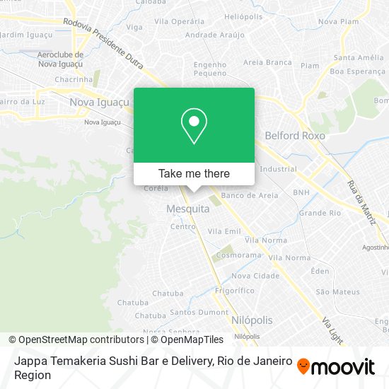 Jappa Temakeria Sushi Bar e Delivery map