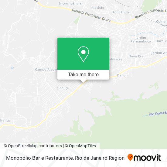 Mapa Monopólio Bar e Restaurante