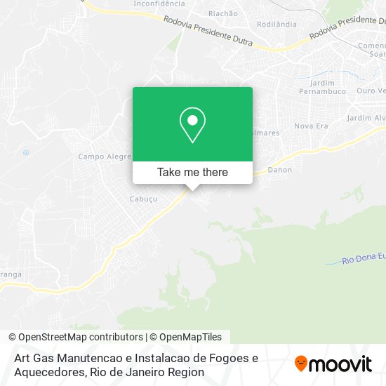 Mapa Art Gas Manutencao e Instalacao de Fogoes e Aquecedores