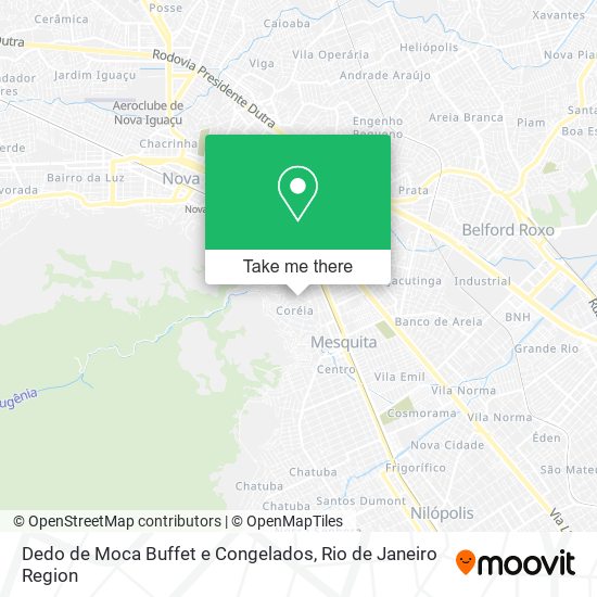 Dedo de Moca Buffet e Congelados map