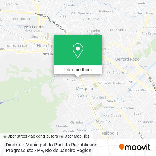 Mapa Diretorio Municipal do Partido Republicano Progressista - PR