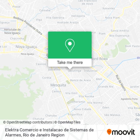 Elektra Comercio e Instalacao de Sistemas de Alarmes map