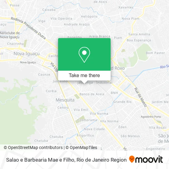 Salao e Barbearia Mae e Filho map