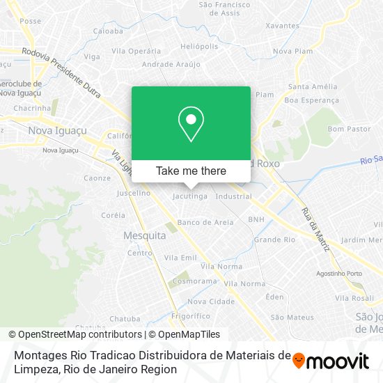 Mapa Montages Rio Tradicao Distribuidora de Materiais de Limpeza