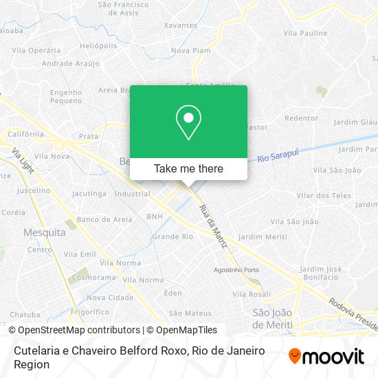 Mapa Cutelaria e Chaveiro Belford Roxo