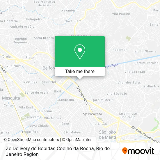 Ze Delivery de Bebidas Coelho da Rocha map