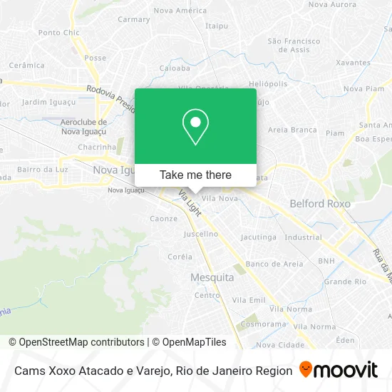 Cams Xoxo Atacado e Varejo map