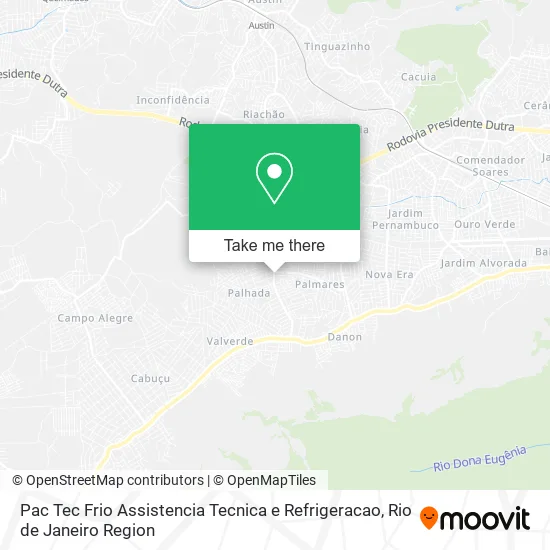 Pac Tec Frio Assistencia Tecnica e Refrigeracao map