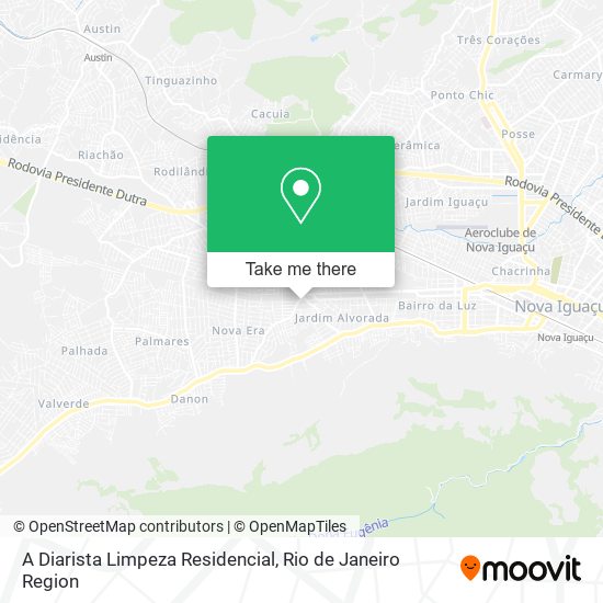 Mapa A Diarista Limpeza Residencial