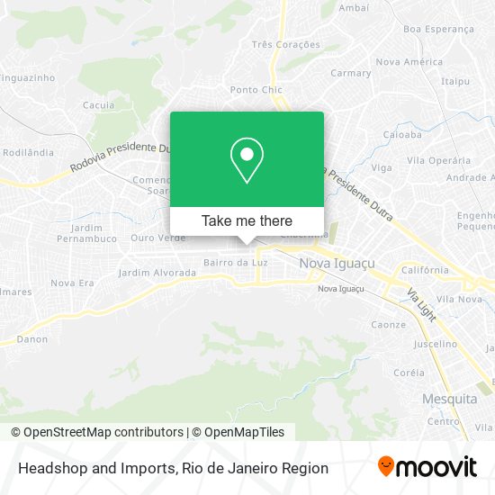 Headshop and Imports map