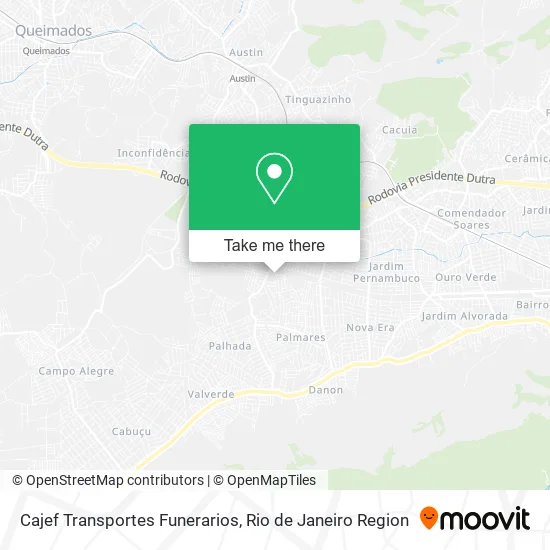 Cajef Transportes Funerarios map