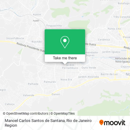 Mapa Manoel Carlos Santos de Santana