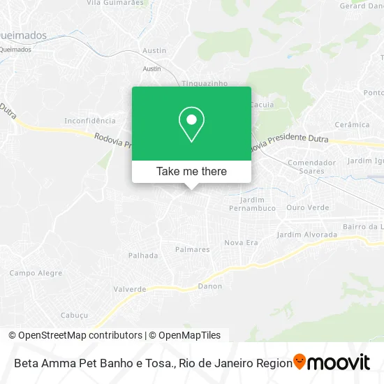 Beta Amma Pet Banho e Tosa. map