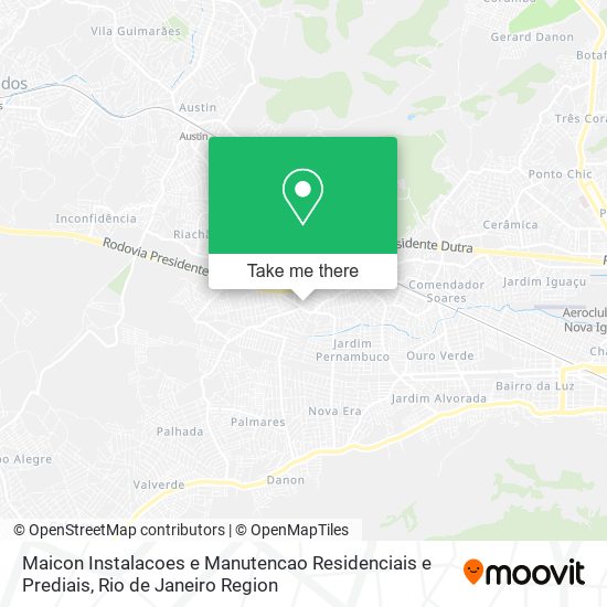 Mapa Maicon Instalacoes e Manutencao Residenciais e Prediais