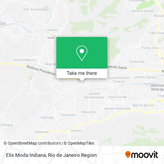 Mapa Elis Moda Indiana