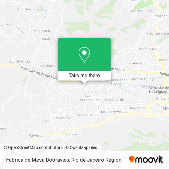 Mapa Fabrica de Mesa Dobraveis