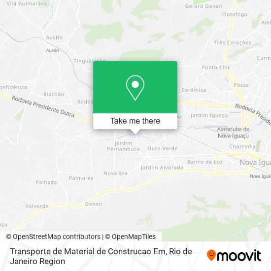 Mapa Transporte de Material de Construcao Em