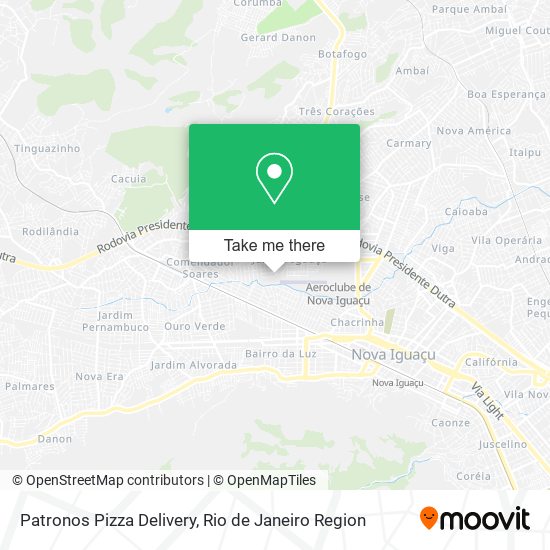 Patronos Pizza Delivery map