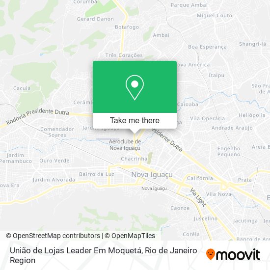 União de Lojas Leader Em Moquetá map