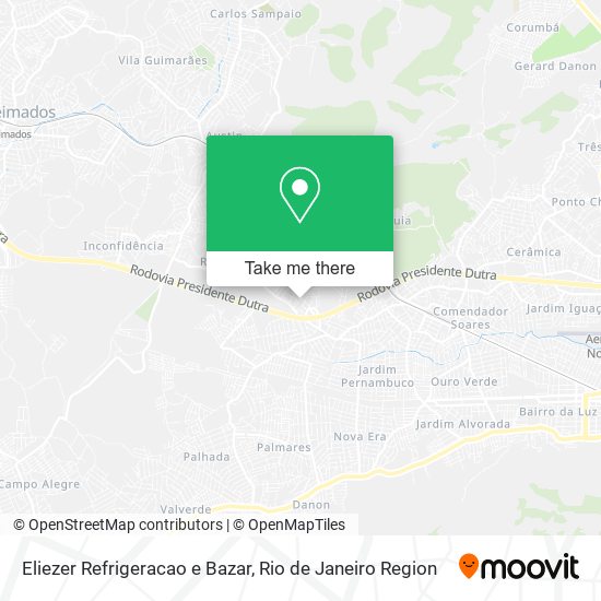 Mapa Eliezer Refrigeracao e Bazar