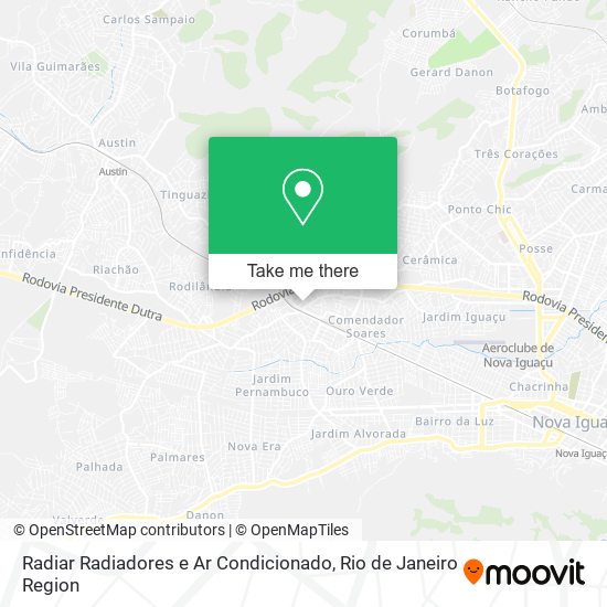 Mapa Radiar Radiadores e Ar Condicionado