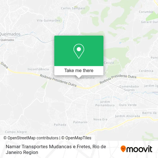 Namar Transportes Mudancas e Fretes map