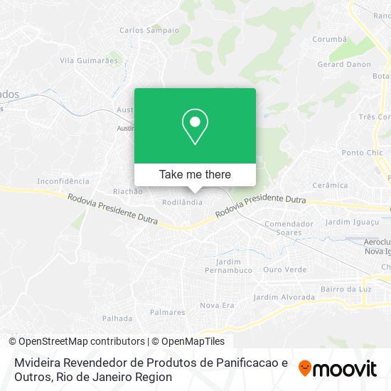 Mvideira Revendedor de Produtos de Panificacao e Outros map