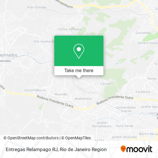 Mapa Entregas Relampago RJ