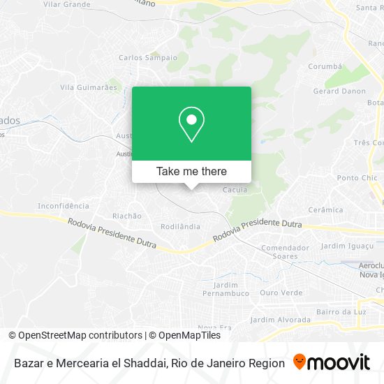 Mapa Bazar e Mercearia el Shaddai