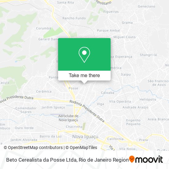 Mapa Beto Cerealista da Posse Ltda