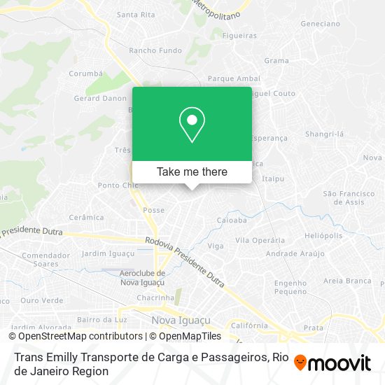 Mapa Trans Emilly Transporte de Carga e Passageiros