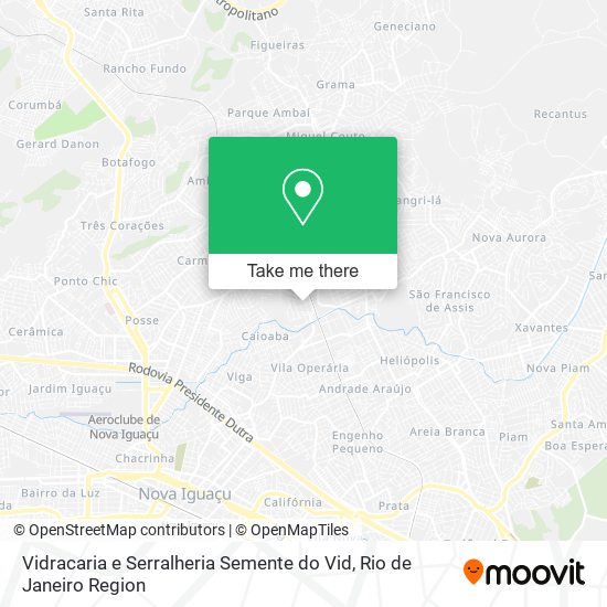 Vidracaria e Serralheria Semente do Vid map