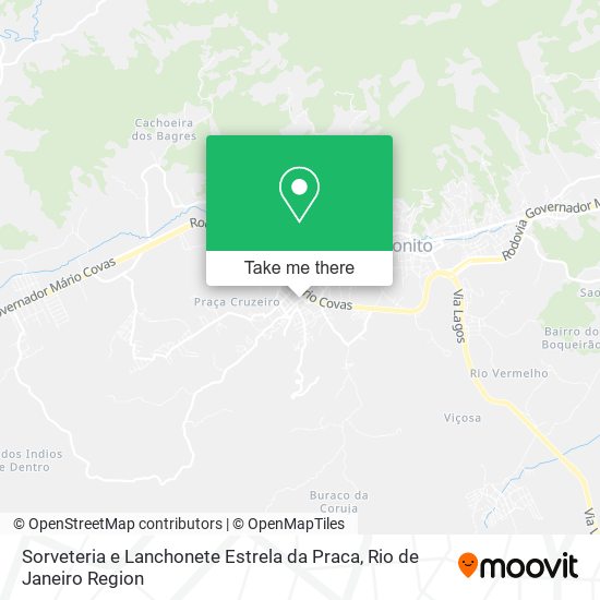 Mapa Sorveteria e Lanchonete Estrela da Praca