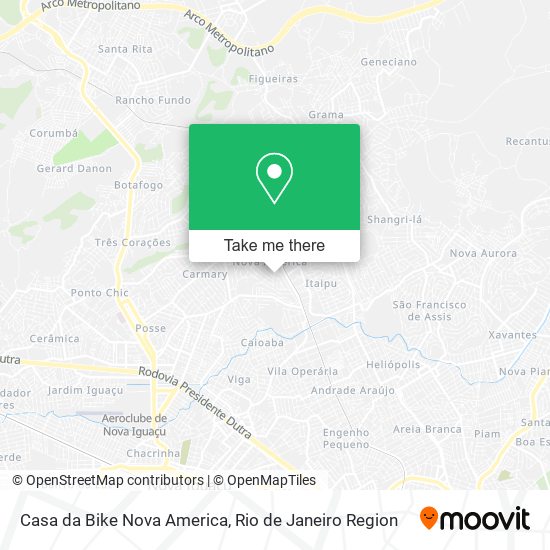 Casa da Bike Nova America map
