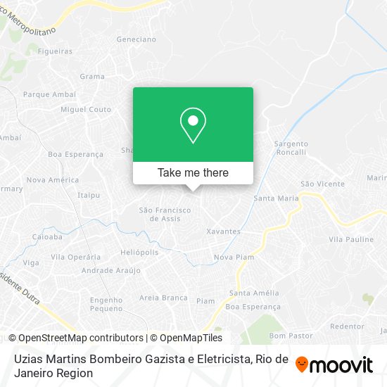 Mapa Uzias Martins Bombeiro Gazista e Eletricista