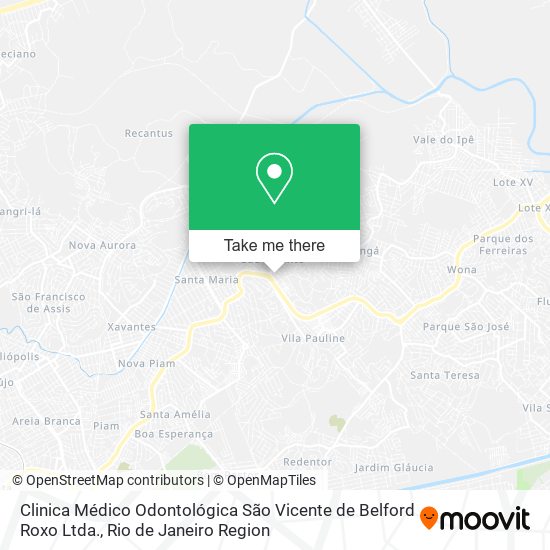 Mapa Clinica Médico Odontológica São Vicente de Belford Roxo Ltda.