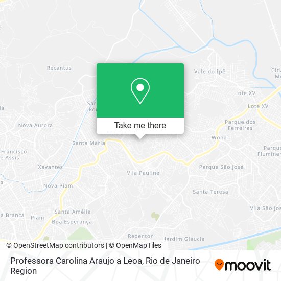 Mapa Professora Carolina Araujo a Leoa