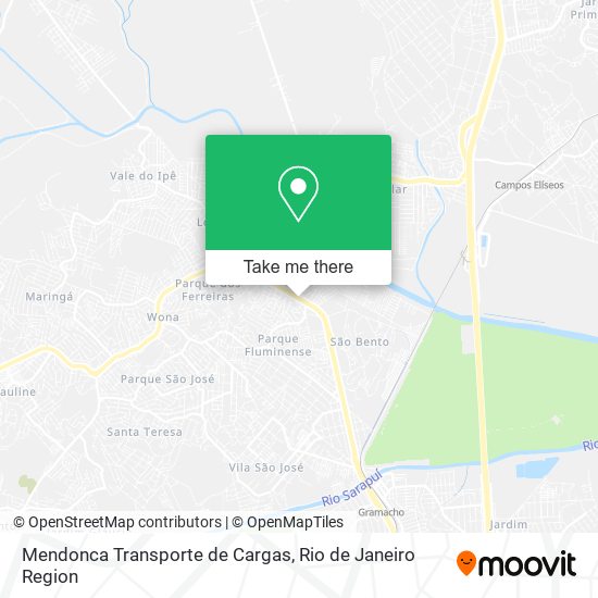 Mapa Mendonca Transporte de Cargas