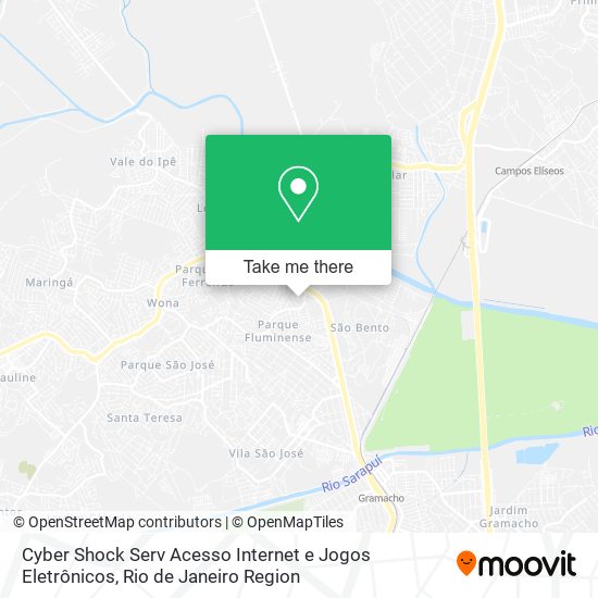 Mapa Cyber Shock Serv Acesso Internet e Jogos Eletrônicos