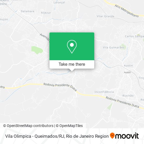 Mapa Vila Olimpica - Queimados/RJ