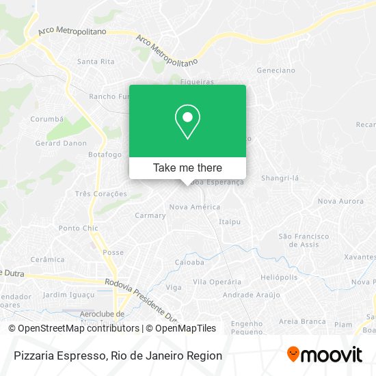 Mapa Pizzaria Espresso