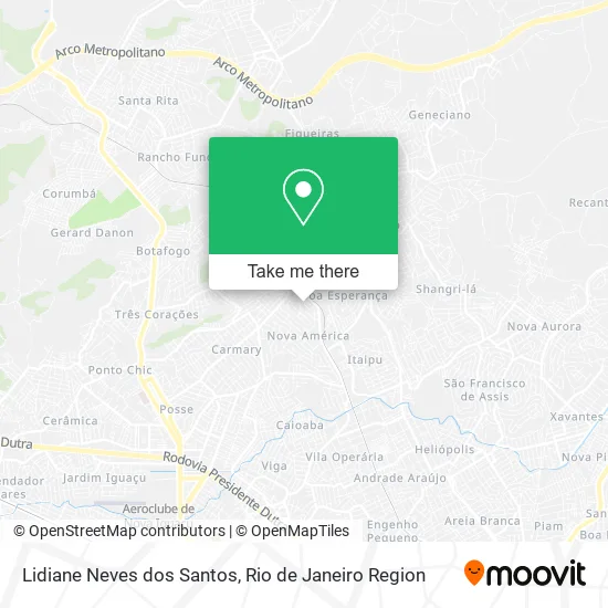 Lidiane Neves dos Santos map
