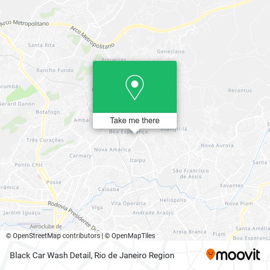 Black Car Wash Detail map