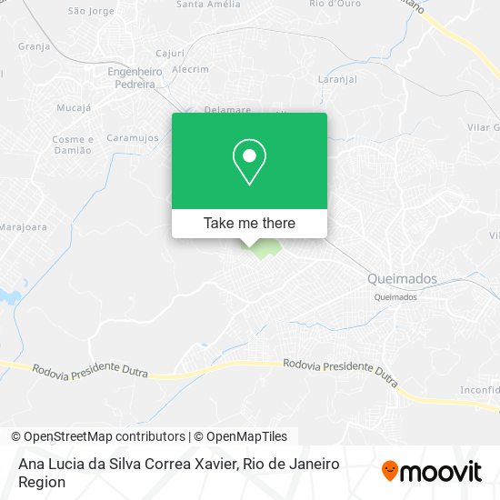 Ana Lucia da Silva Correa Xavier map