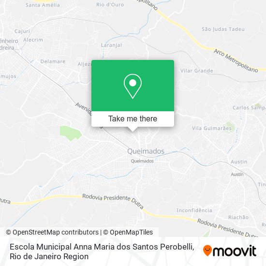 Mapa Escola Municipal Anna Maria dos Santos Perobelli