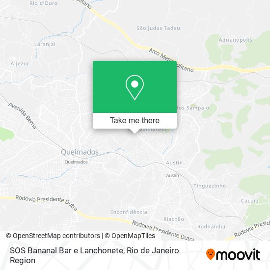 Mapa SOS Bananal Bar e Lanchonete